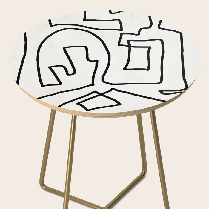 Abstract line art Side Table Gallery Image 2