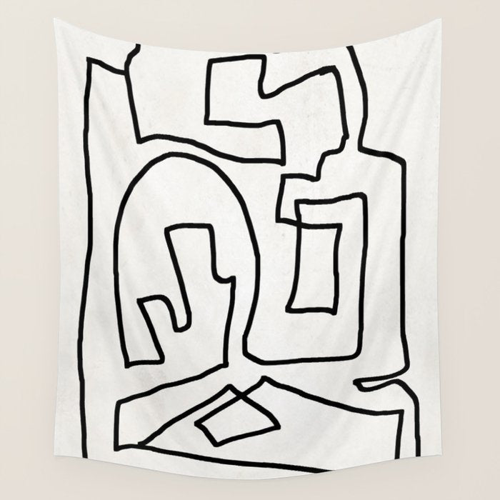 Abstract line art Wall Tapestry Gallery Image 4