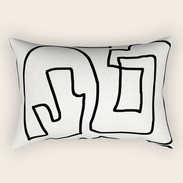 Abstract line art Rectangular Pillow Gallery Image 1