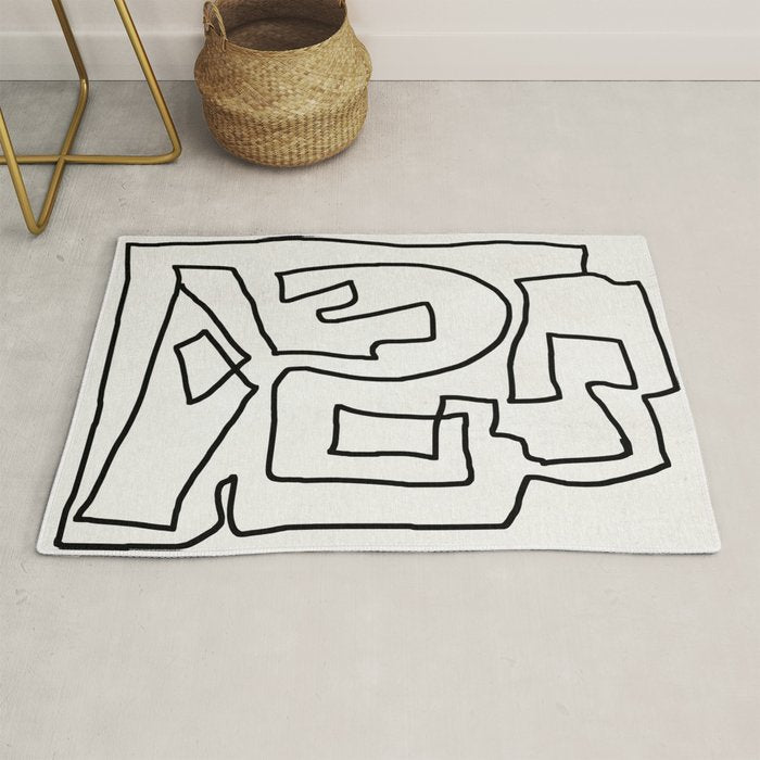 Abstract line art Rug Gallery Image 1