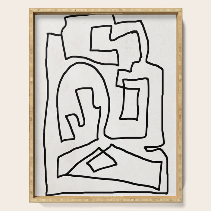Abstract line art Serving Tray Gallery Image 1