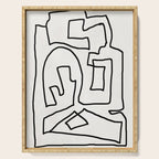 Abstract line art Serving Tray Gallery Image 1