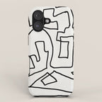 Abstract line art iPhone Case Gallery Image 1