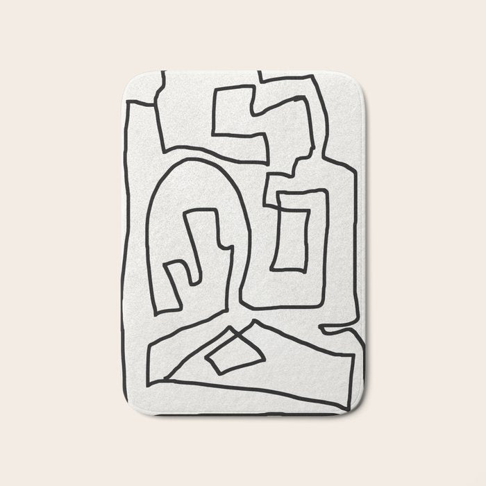 Abstract line art Bath Mat Gallery Image 1