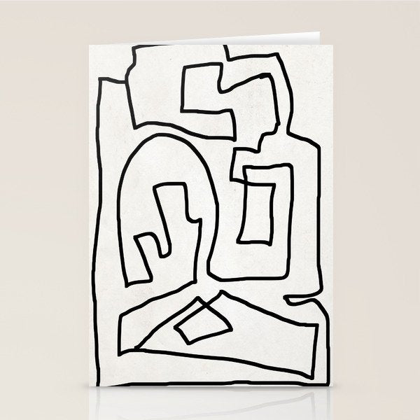 Abstract line art Stationery Card Gallery Image 1