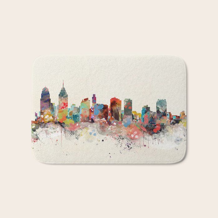 philadelphia skyline Bath Mat Gallery Image 1