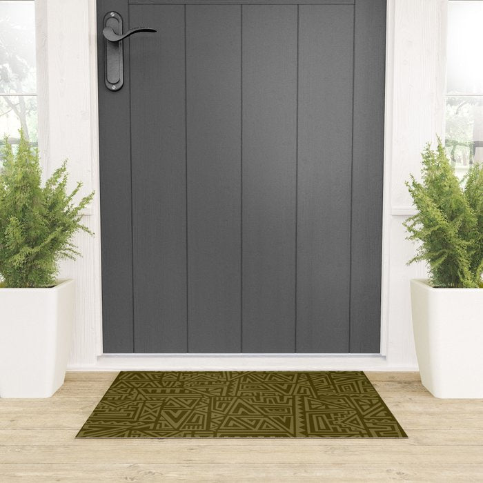 Polynesian Tribal Pattern Welcome Mat Gallery Image 3