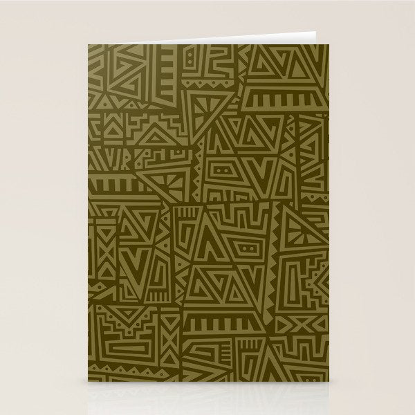 Polynesian Tribal Pattern Stationery Card Gallery Image 1