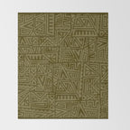 Polynesian Tribal Pattern Throw Blanket Gallery Image 2