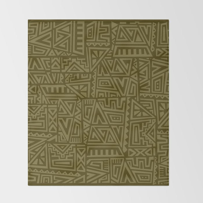Polynesian Tribal Pattern Throw Blanket Gallery Image 2