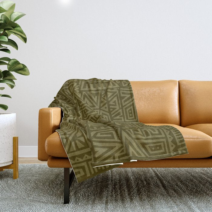 Polynesian Tribal Pattern Throw Blanket Gallery Image 1