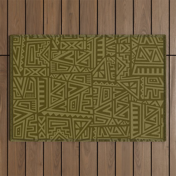 Polynesian Tribal Pattern Outdoor Rug Gallery Image 1