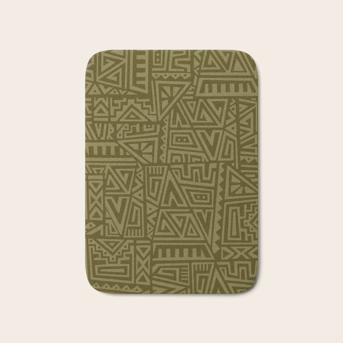 Polynesian Tribal Pattern Bath Mat Gallery Image 1