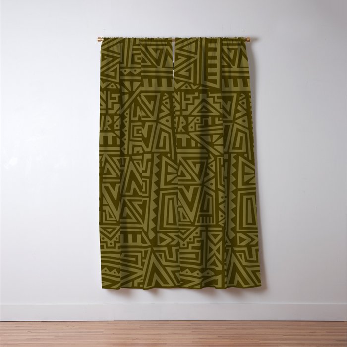 Polynesian Tribal Pattern Window Curtain Gallery Image 3