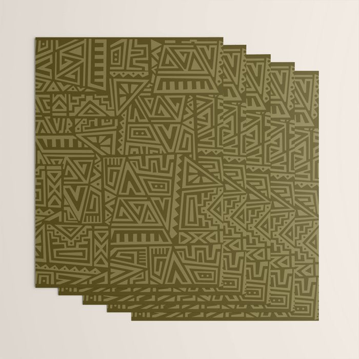 Polynesian Tribal Pattern Wrapping Paper Gallery Image 3