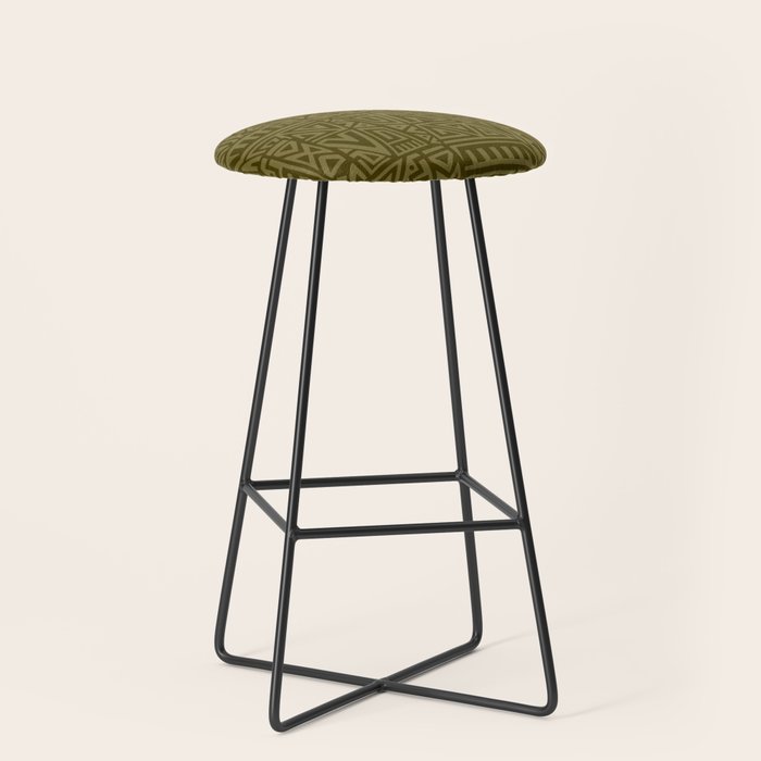Polynesian Tribal Pattern Stool Gallery Image 1