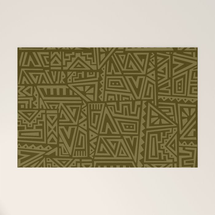 Polynesian Tribal Pattern Welcome Mat Gallery Image 1