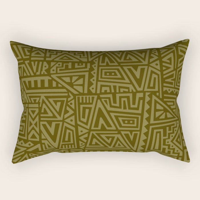 Polynesian Tribal Pattern Rectangular Pillow Gallery Image 1