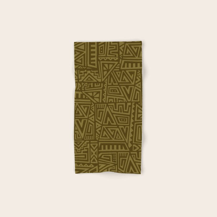 Polynesian Tribal Pattern Bath Towel Gallery Image 1