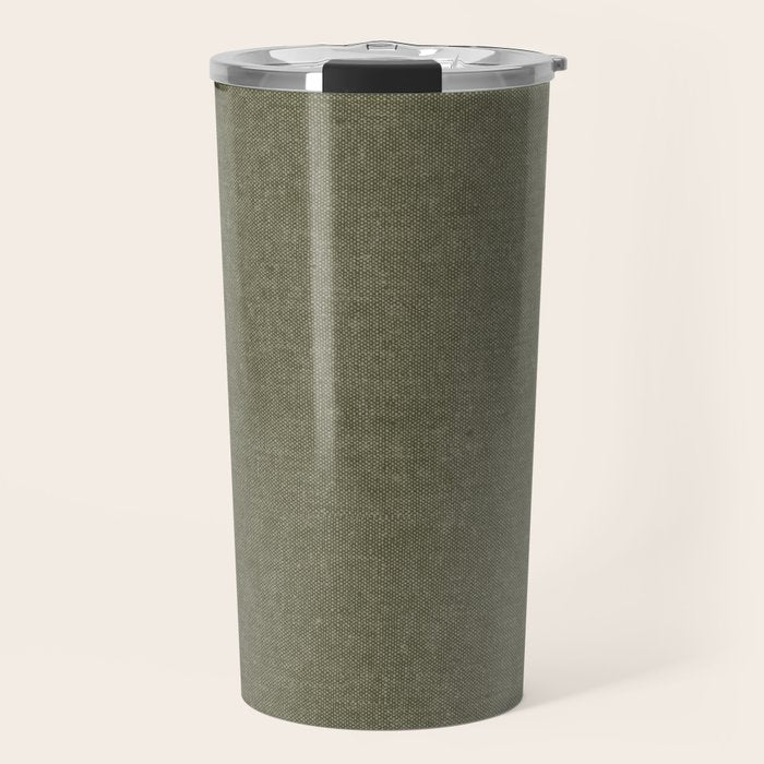 solid woven - dark sage Travel Mug Gallery Image 1