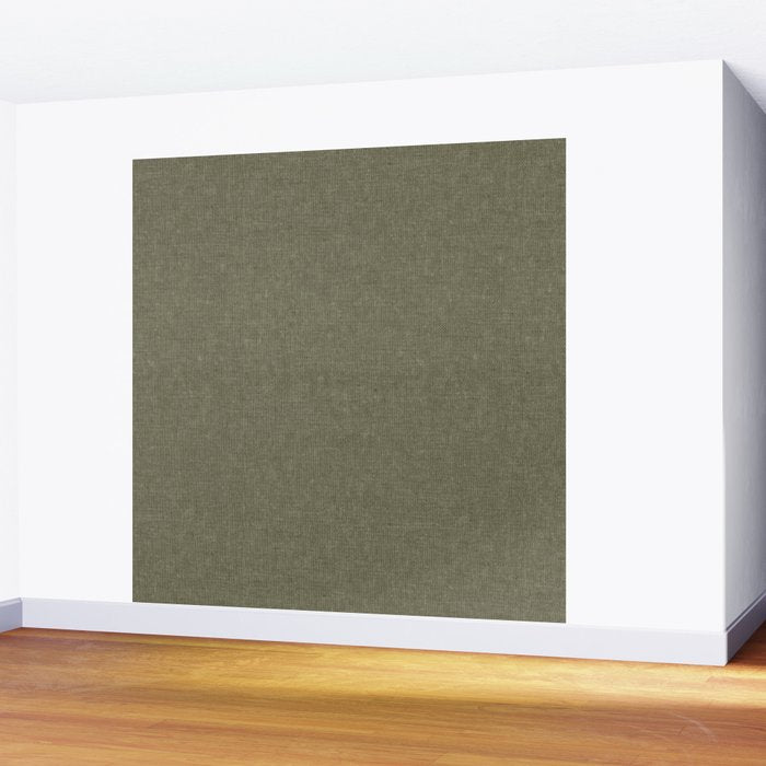 solid woven - dark sage Wall Mural Gallery Image 2