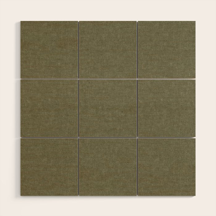 solid woven - dark sage Wood Wall Art Gallery Image 1
