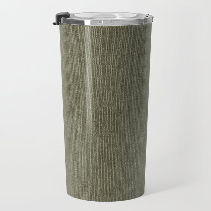 solid woven - dark sage Travel Mug Gallery Image 3