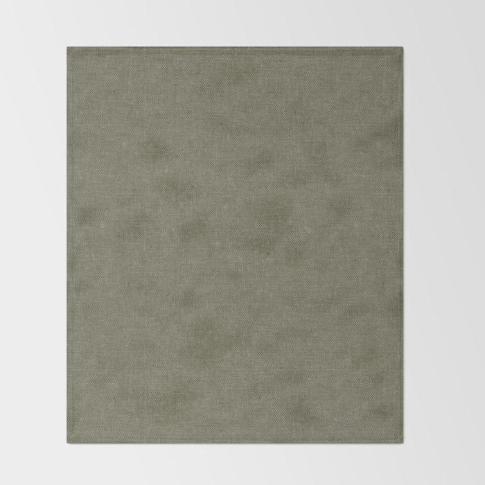 solid woven - dark sage Throw Blanket Gallery Image 2