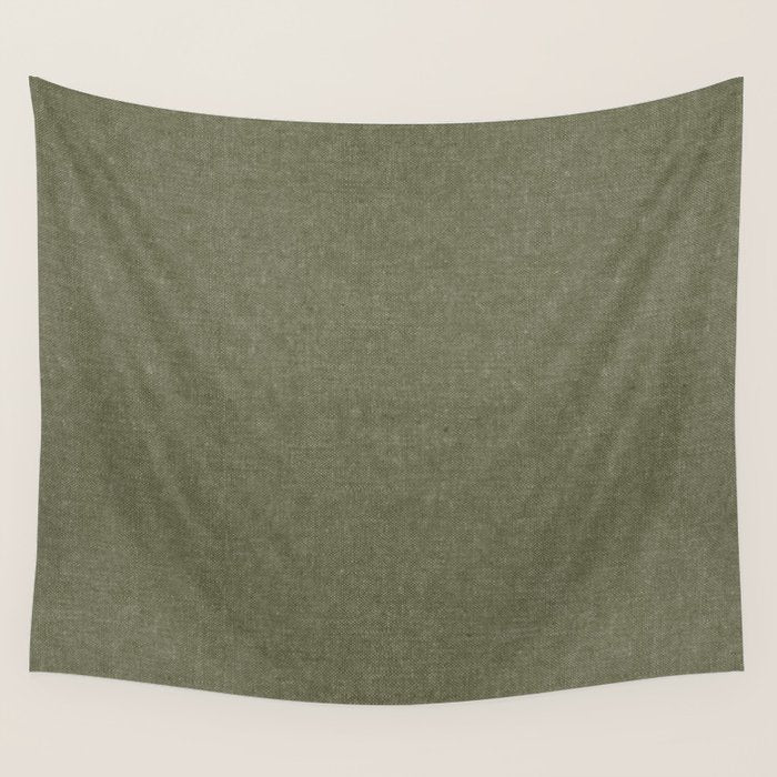 solid woven - dark sage Wall Tapestry Gallery Image 1