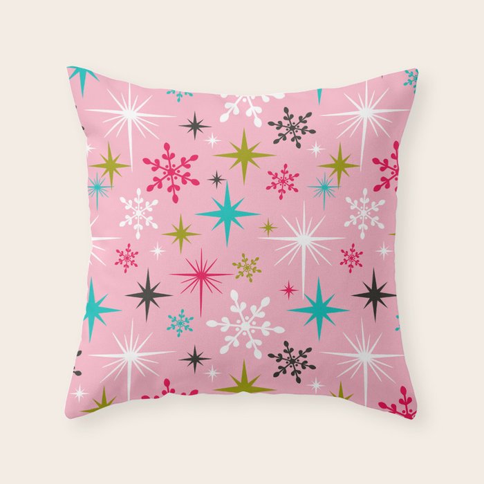 Stardust Pink Throw Pillow Gallery Image 1