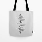 Abstract 80s Soundwave Art Music Audio black and white Musical design home wall bedroom decor Art Pr Tote Bag Gallery Image 1
