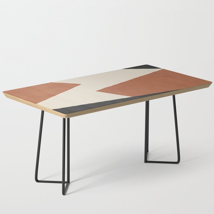 Graphic Edge Shapes - Terracotta Orange Brown Coffee Table Gallery Image 1