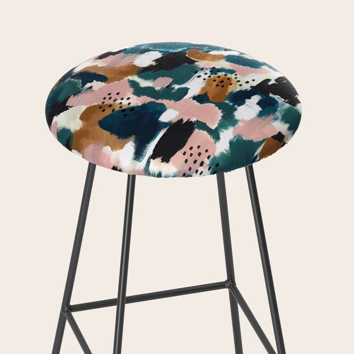 Brush Stroke Abstract Stool Gallery Image 2