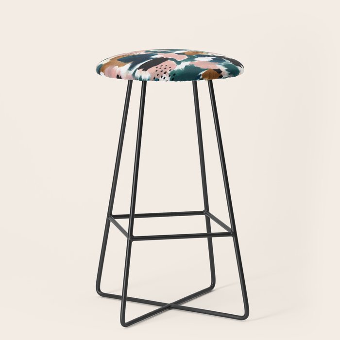 Brush Stroke Abstract Stool Gallery Image 1