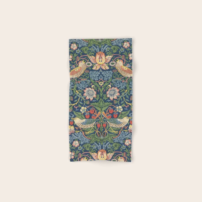 Strawberry Thief - Vintage William Morris Bird Pattern Bath Towel Gallery Image 1