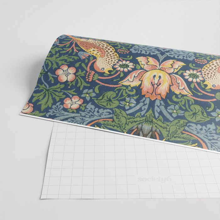 Strawberry Thief - Vintage William Morris Bird Pattern Wrapping Paper Gallery Image 2