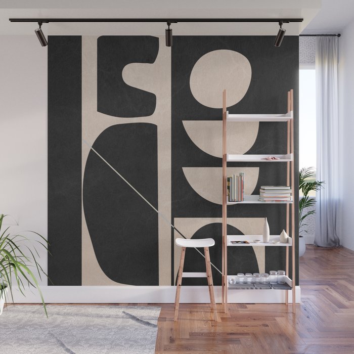 Modern Abstract Minimal Shapes 63 Wall Mural Gallery Image 1