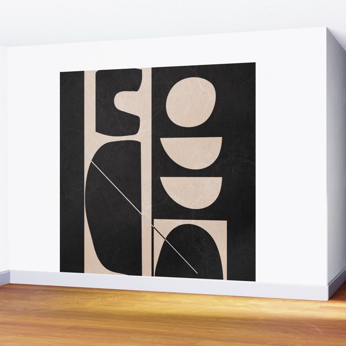 Modern Abstract Minimal Shapes 63 Wall Mural Gallery Image 2