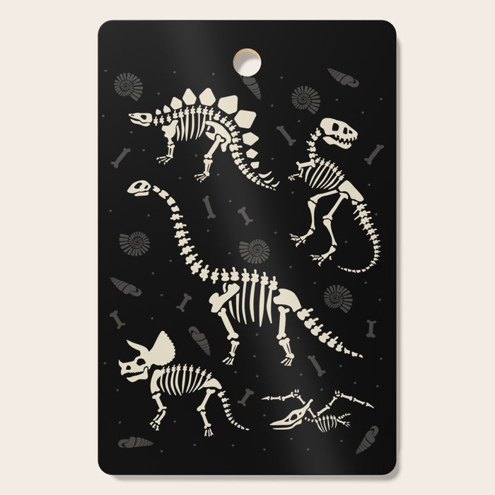 Dinosaur Fossils on Black Cutting Board Gallery Image 1