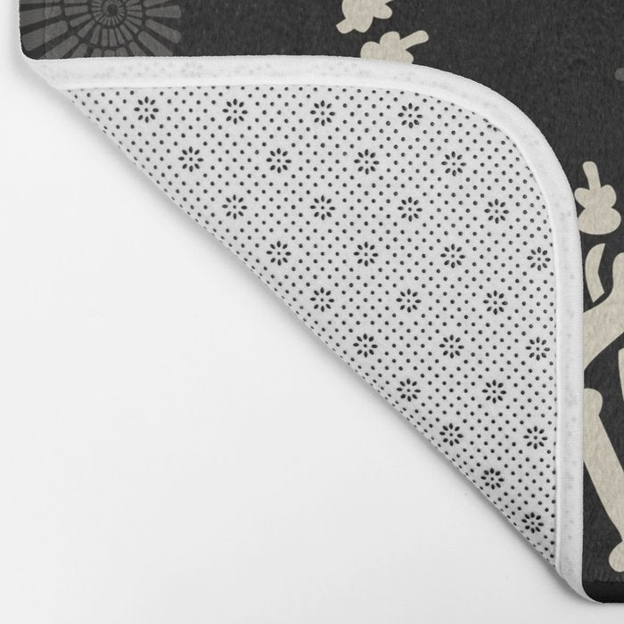Dinosaur Fossils on Black Bath Mat Gallery Image 2