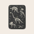 Dinosaur Fossils on Black Bath Mat Gallery Image 1