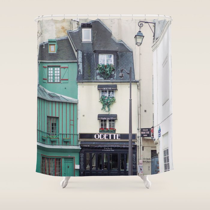 Cafe Odette - Left Bank Parisian Cafe Shower Curtain Gallery Image 1