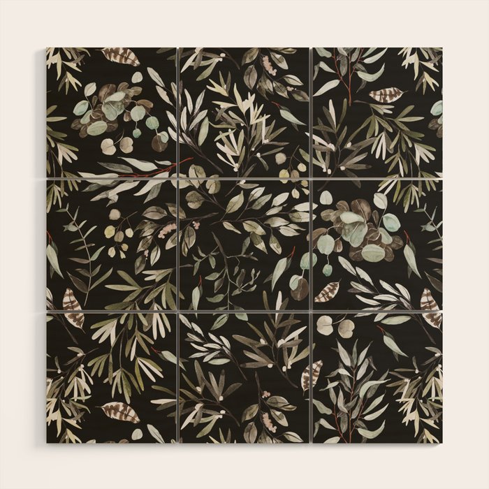 Winter night nature 08 Wood Wall Art Gallery Image 1