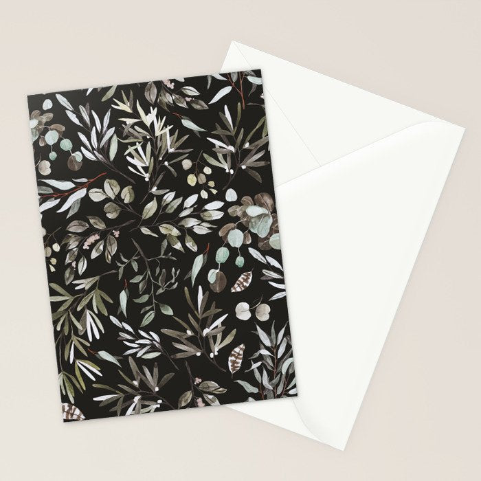 Winter night nature 08 Stationery Card Gallery Image 2