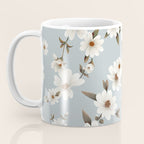 seamless pattern with daisies on a blue background Coffee Mug Gallery Image 3