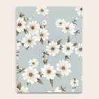 seamless pattern with daisies on a blue background Notebook Gallery Image 4