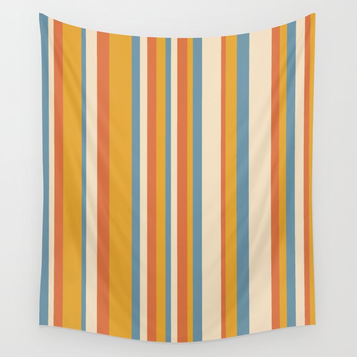 Classic Stripes XX - Retro Summer Wall Tapestry Gallery Image 1