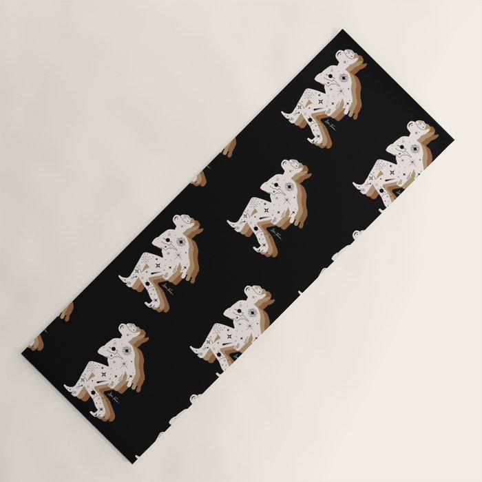 Space Cowboy - Black, white & camel Yoga Mat Gallery Image 1