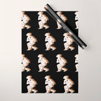 Space Cowboy - Black, white & camel Wrapping Paper Gallery Image 1