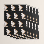 Space Cowboy - Black, white & camel Wrapping Paper Gallery Image 3